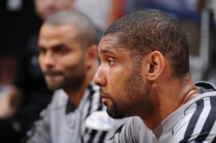 MIAMI, FL - JUNE 20: Tim Duncan #21 of the San Antonio Spurs sits on the bench prior to the start of Game Seven of the 2013 NBA Finals against the Miami Heat on June 20, 2013 at the American Airlines Arena in Miami, Florida. 