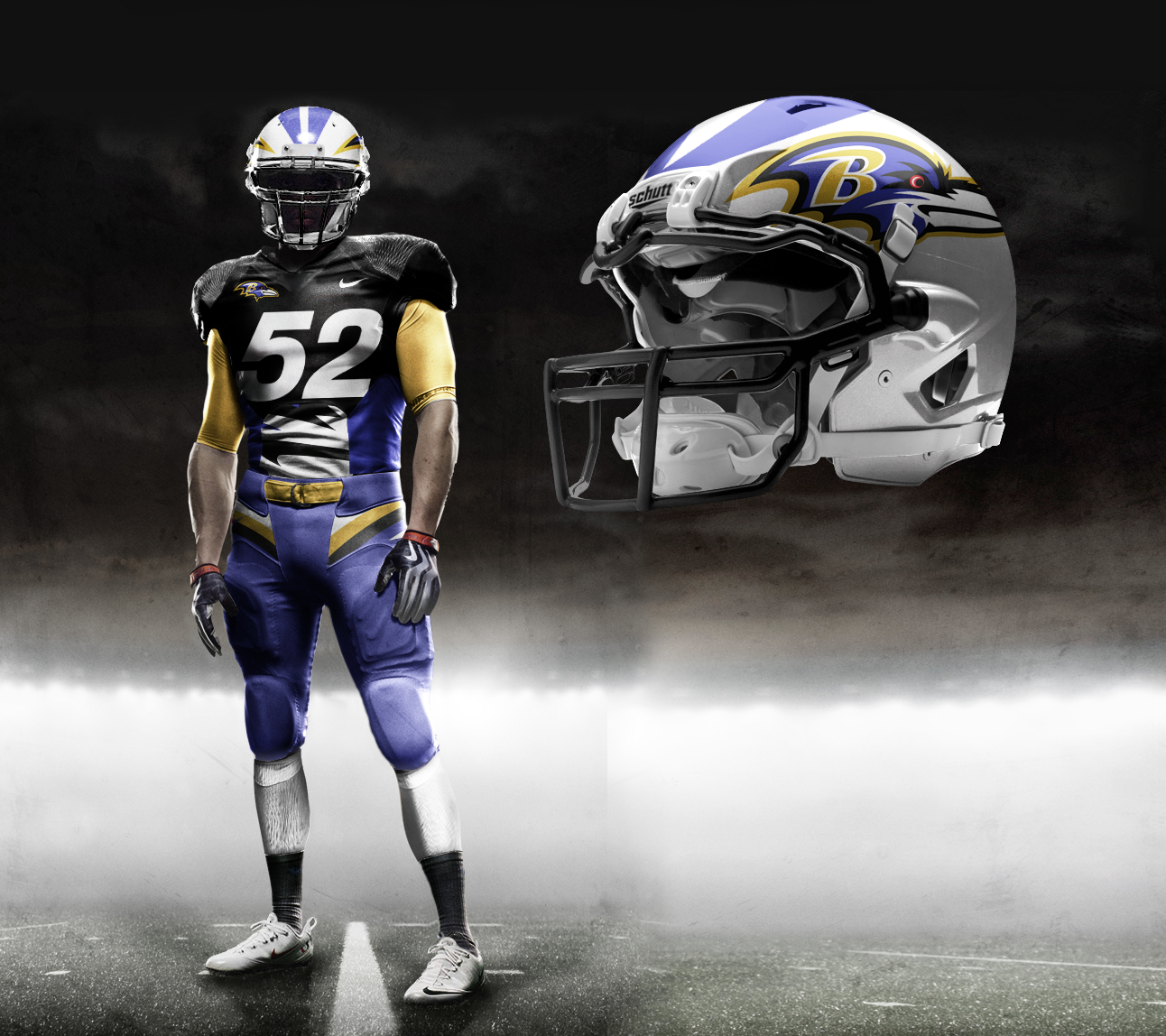 what color are the baltimore ravens uniforms
