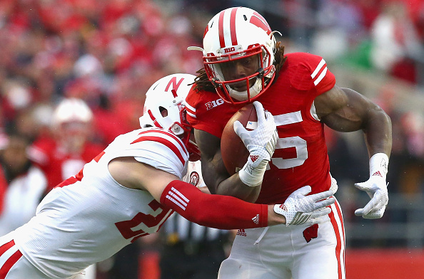 Melvin Gordon #25 of the Wisconsin Badgers (Photo by Ronald Martinez/Getty Images)