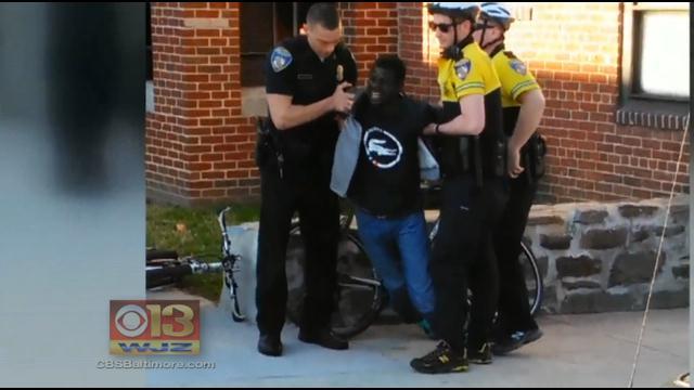 Freddie Gray apprehended by Baltimore Police on April 12, 2015.