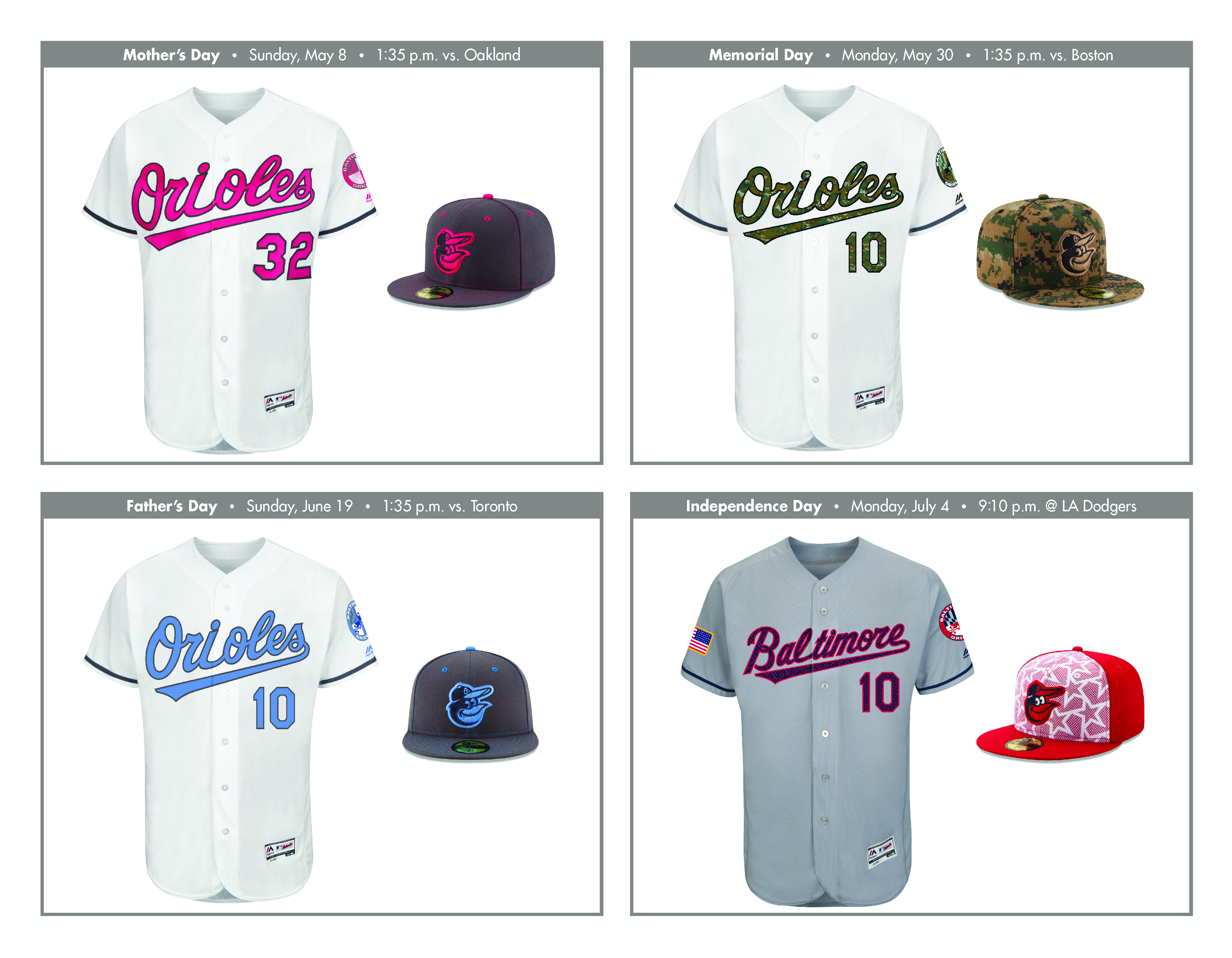 mlb special uniforms today