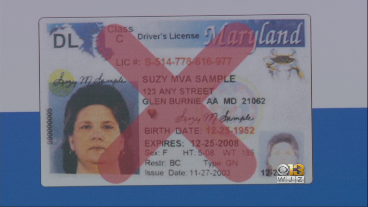 Older Maryland Licenses Won T Be Considered Real Ids By 2020 Cbs Baltimore