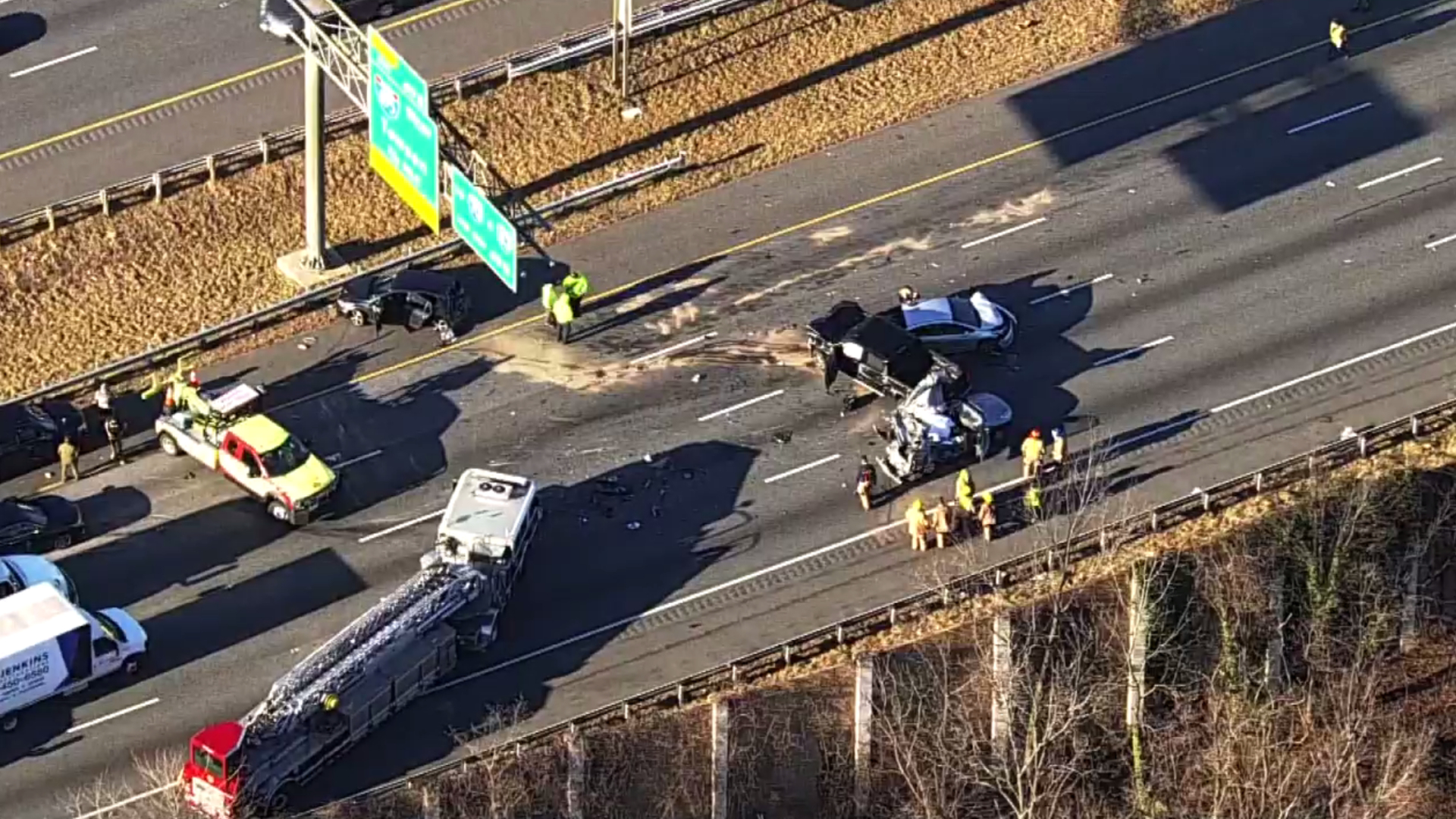 All I-95 NB lines were closed due to the accident with several vehicles in Baltimore County – CBS Baltimore