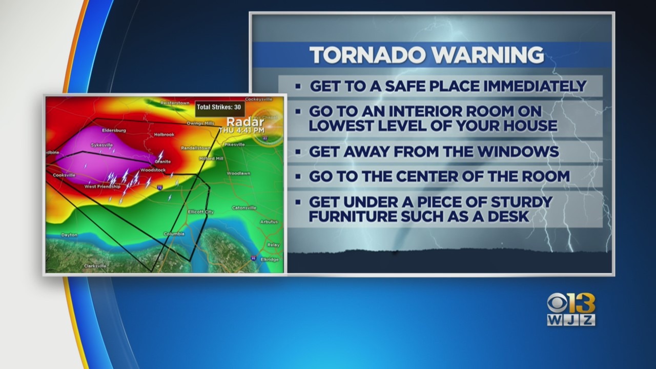 Maryland Weather: Tornado Warning For Howard County, Tornado Watch