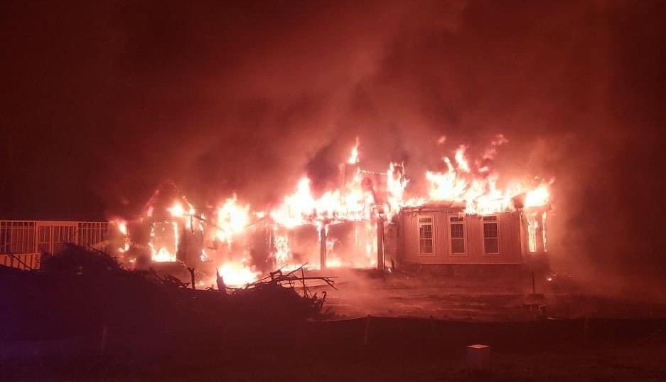 Fire destroys home under construction